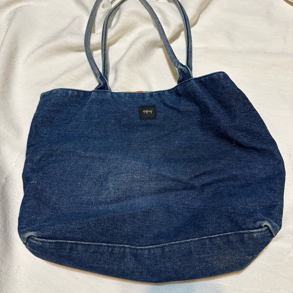 Blue Denim Tote Bag - Picture 2 of 4